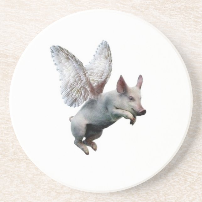 When Pigs Fly Drink Coaster (Front)