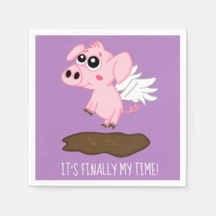 When Pigs Fly in the Year of the Pig Napkins