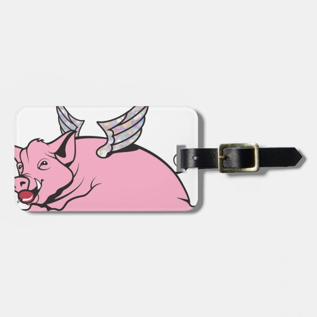 when pigs fly luggage tag (Front Horizontal)