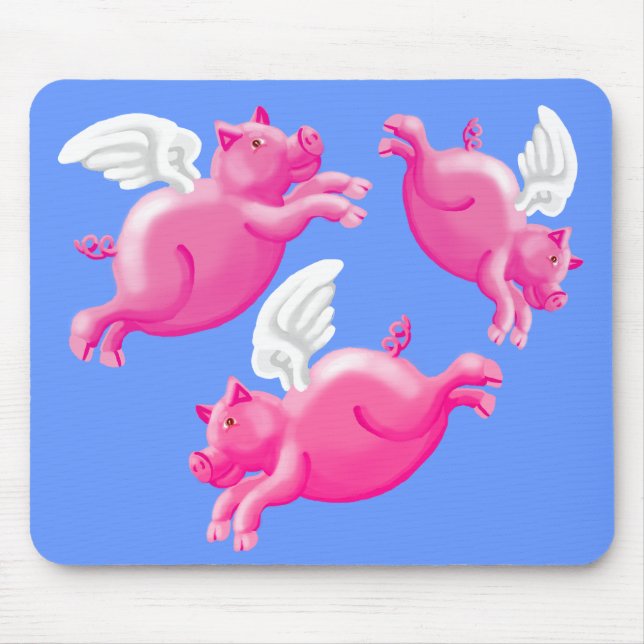 when pigs fly mouse pad (Front)