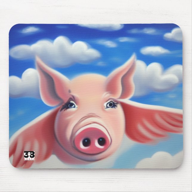 When Pigs Fly Mouse Pad (Front)