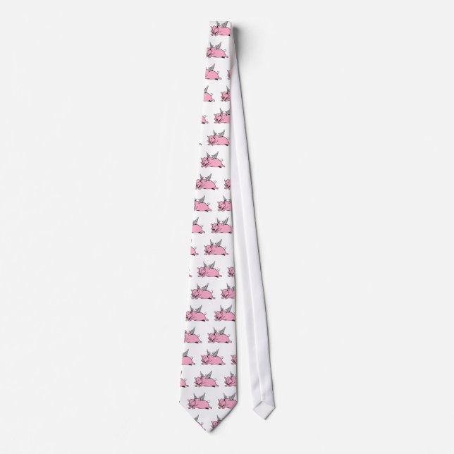 when pigs fly neck tie (Front)