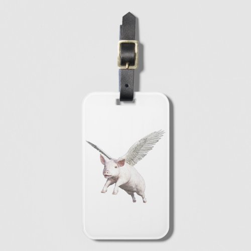 When Pigs Fly Playing Cards Luggage Tag