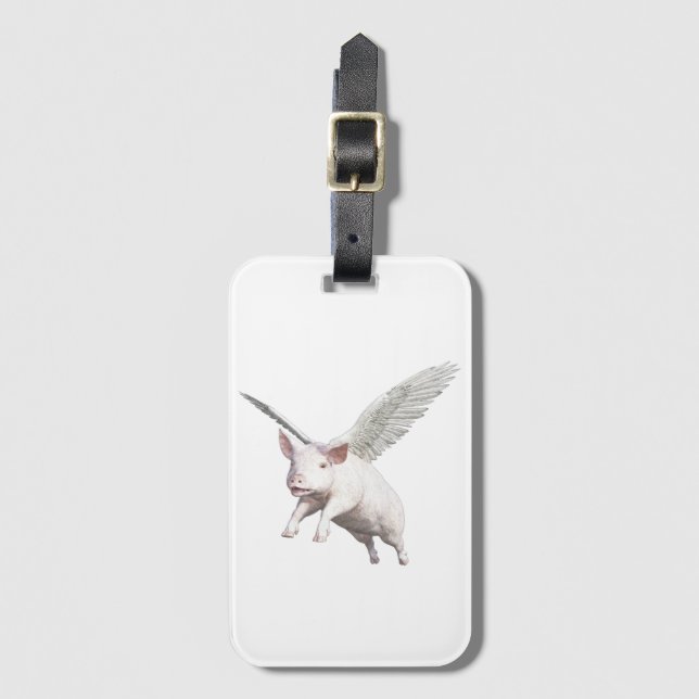 When Pigs Fly Playing Cards Luggage Tag (Front Vertical)