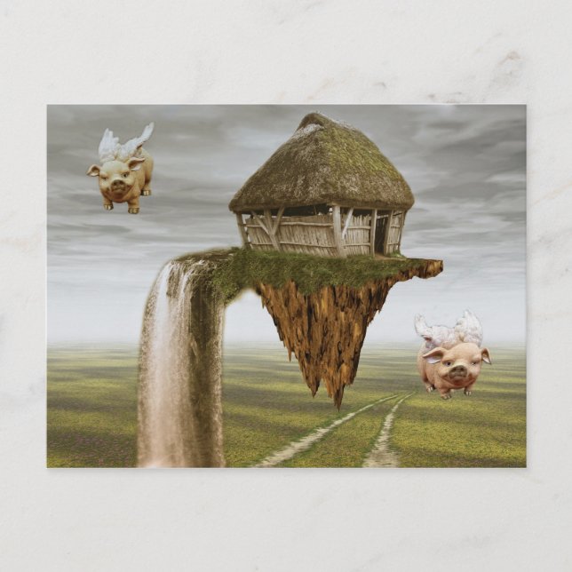 When Pigs fly Postcard (Front)
