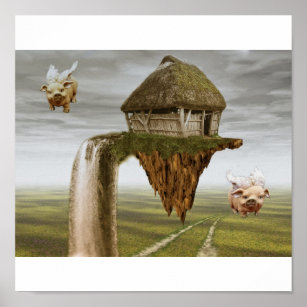 When Pigs Fly Art Wall Décor Zazzle When Pigs Fly Poster