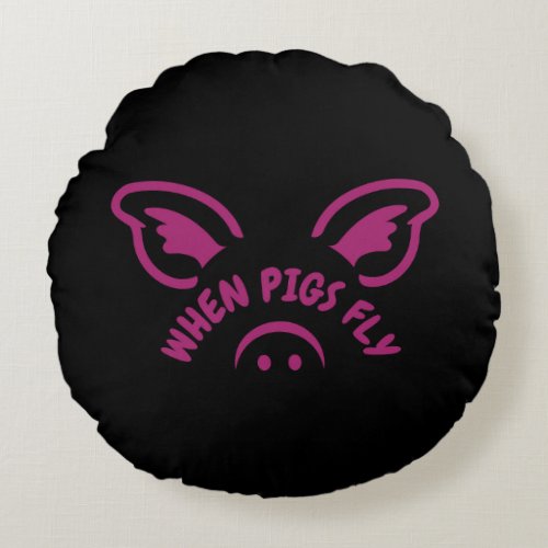 When pigs fly round pillow