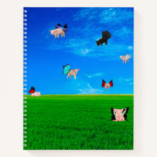 When Pigs Fly Spiral Notebook
