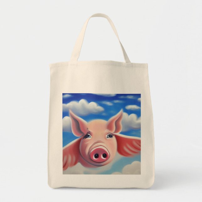 When Pigs Fly Tote Bag (Front)