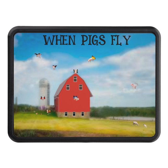 WHEN PIGS FLY Trailer Hitch Cover (Front)