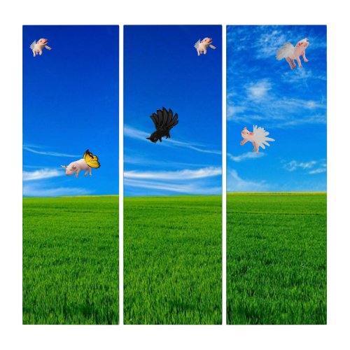 When Pigs Fly Triptych and Wall Art Sets