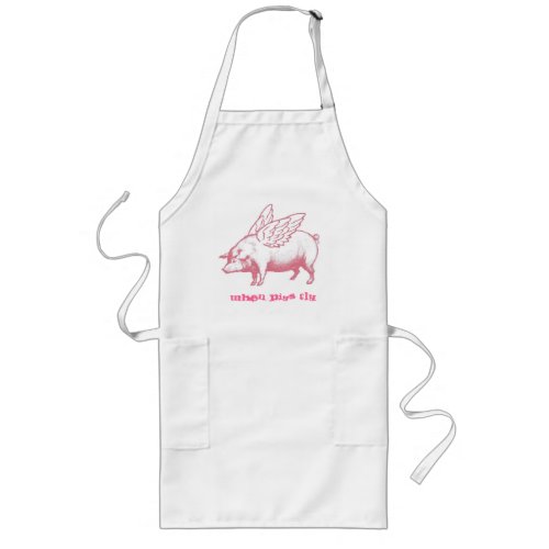 When Pigs Fly Vinatage Print Apron