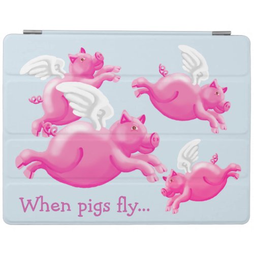 When pigs flywinged pink porkers iPad smart cover