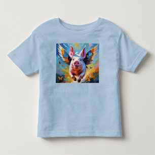 When Pigs Fly With Butterfly Wings Toddler T-shirt