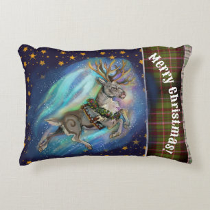 When Reindeer Fly Accent Pillow
