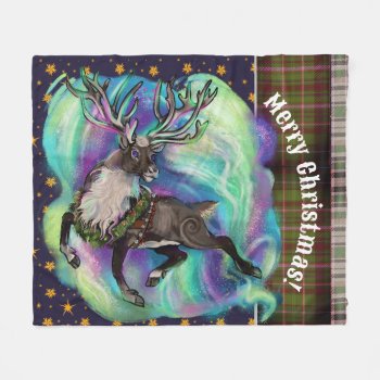 When Reindeer Fly Fleece Blanket by Shadowind_ErinCooper at Zazzle