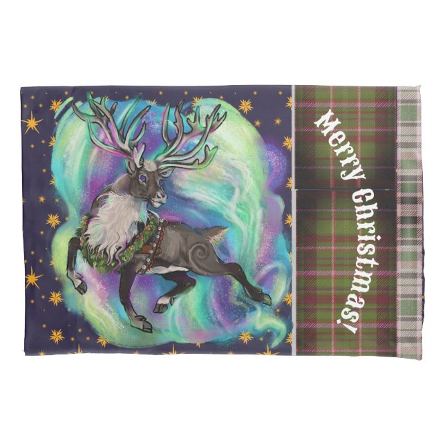 When Reindeer Fly Pillow Case (Front)