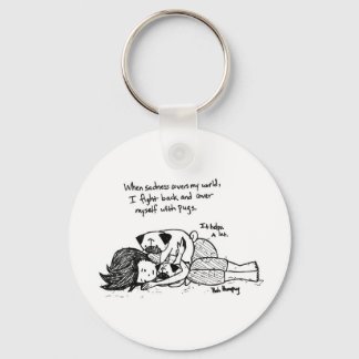 When Sadness Covers My World Keychain