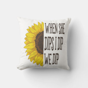 When She Dips I dip We Dip, Mommy And Me Throw Pillow