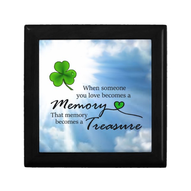 When someone you lone, Shamrock Keepsake Box (Front)
