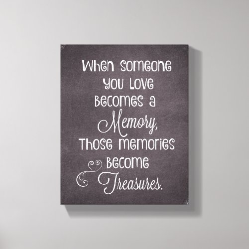 When Someone You Love Becomes a Memory Quote Canvas Print