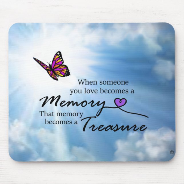When someone you love, butterfly mouse pad (Front)
