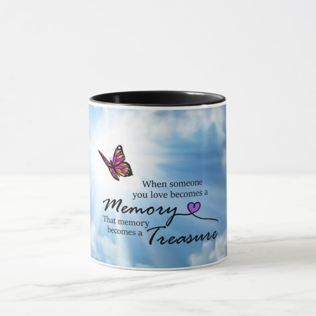 When someone you love, butterfly mug (Center)