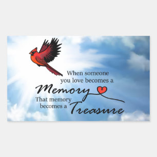 When someone you love, Cardinal Rectangular Sticker