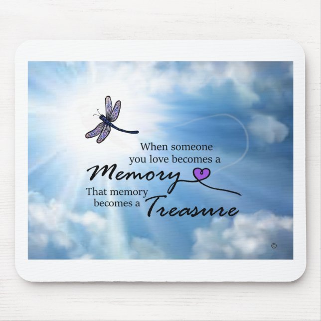 When someone you love, dragonfly mouse pad (Front)