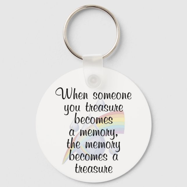 When someone you treasure becomes a memory... keychain (Front)