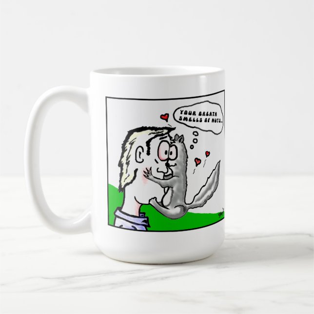 When Squirrels Fall In Love Cartoon. Coffee Mug (Left)