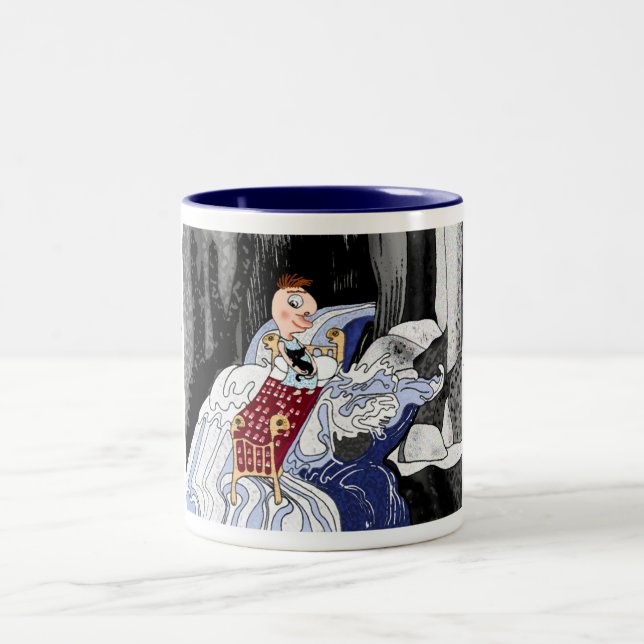 When stuck in life's rapids... Two-Tone coffee mug (Center)