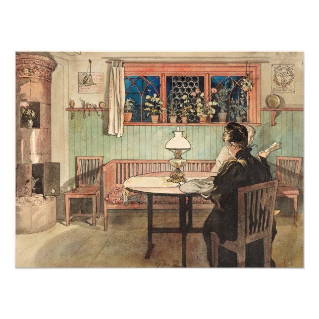 When the Children have Gone to Bed by Carl Larsson Photo Print (Front)