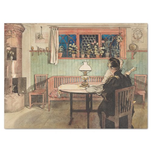 When the Children have Gone to Bed by Carl Larsson Tissue Paper