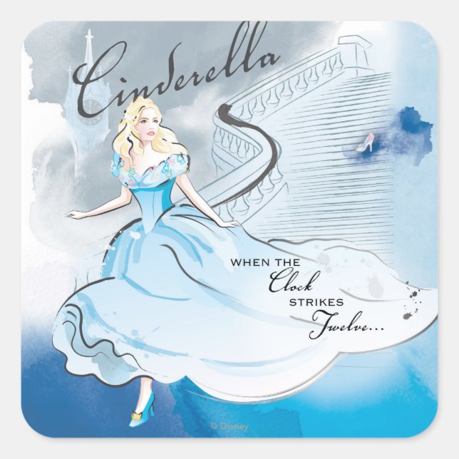 When The Clock Strikes Twelve Square Sticker (Front)