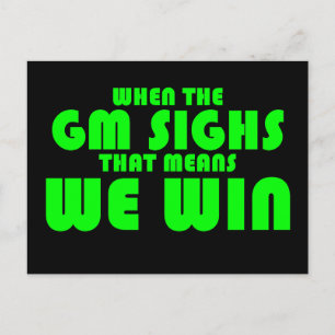 When the GM sighs Postcard