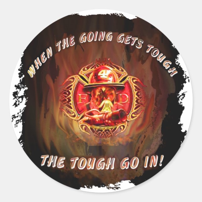 When the going gets tough classic round sticker (Front)