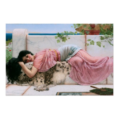 When The Heart Is Young by John William Godward Poster