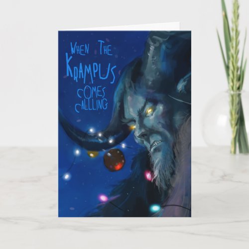 When the Krampus Comes Calling Holiday Card