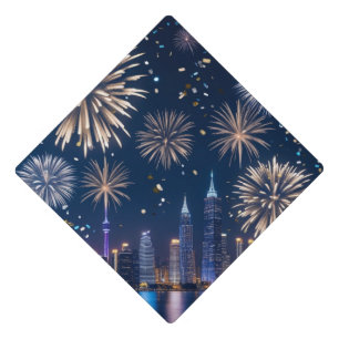 When the Lights Begin to Fall Graduation Cap Topper