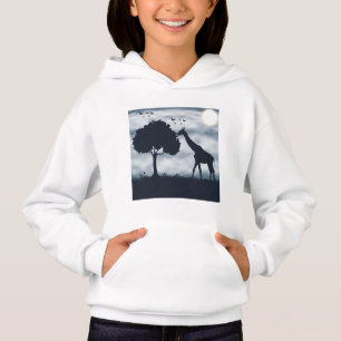 When the Moon Whispers to the Giraffe Hoodie