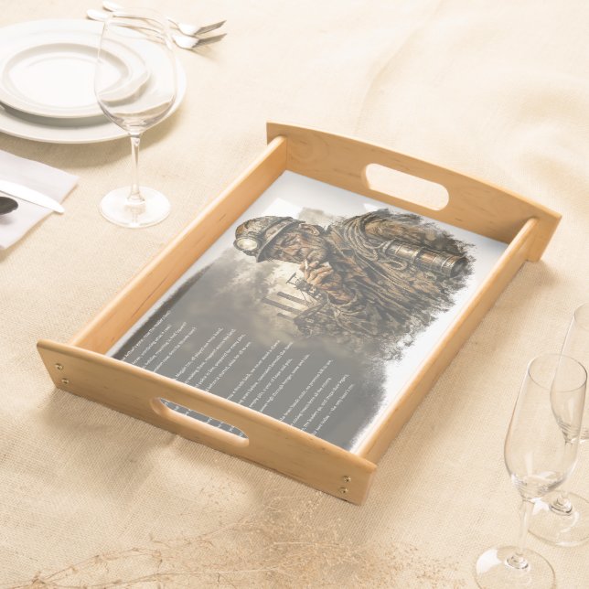 When the Pits Fell Silent Serving Tray (Front)