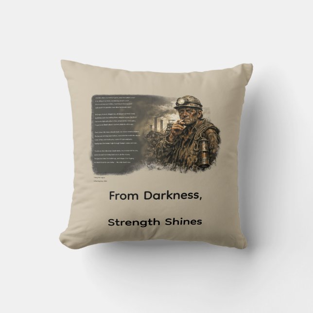 When the Pits Fell Silent Throw Pillow (Front)