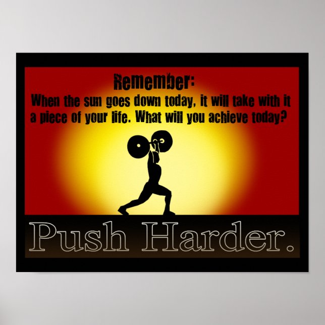 "When The Sun Goes Down" Inspirational Poster (Front)