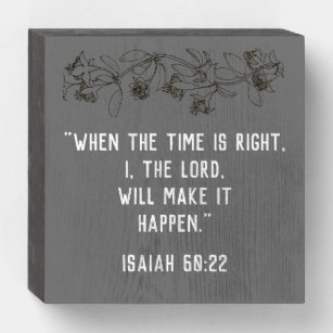 Daily Bible Verses on Instagram Isaiah 6022 3 When the time is right  I the Lord will make it happen Sorry for the break but I will be back  to regularly posting