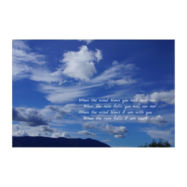 When the Wind Blows Acrylic Print (Front)