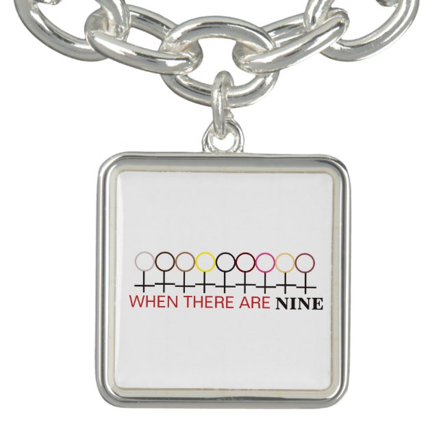 When There are Nine Justice Ginsburg RBG Quote Bracelet (Design)