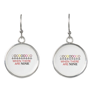 When There are Nine Justice Ginsburg RBG Quote Earrings