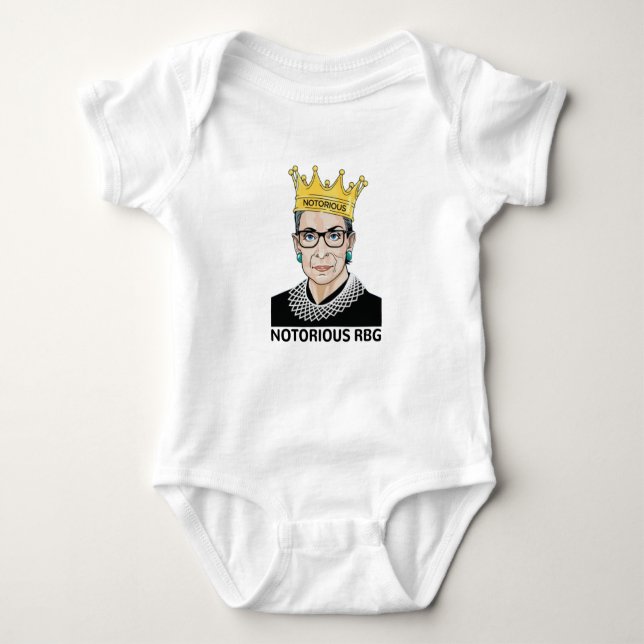 When there are nine - Notorious RBG Baby Bodysuit (Front)