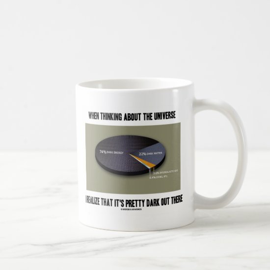 When Thinking Universe Realize It's Dark Out There Coffee Mug